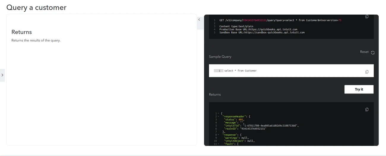Query-a-customer-documentation-and-interactive-test-section.png